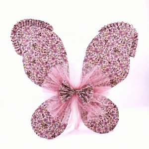 Enfants coton Festival fête remise des diplômes saint valentin Performance accessoires trompette ange elfe Cosplay portable ailes Floral - Product Image 4