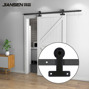 ชุดฮาร์ดแวร์ประตูบานเลื่อนทำจากไม้อุปกรณ์ฮาร์ดแวร์ประตูโรงนาแบบเลื่อนปรับแต่งได้สไตล์โมเดิร์นกันน้ำ - Product Image 4
