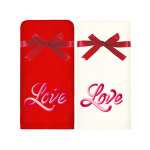 Juego de Toallas Bordadas de Algodón Puro, 35x75 cm, Rectangulares, Regalo de San Valentín con Logotipo Personalizado - Product Image 4