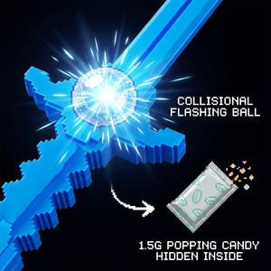 Espada Luminosa Creativa para Niños con Caramelos Explosivos, Temática Pixel, Juguetes de Plástico con Luz, Certificación Halal, Venta al por Mayor, Edades <span class=keywords><strong>2</strong></span>-14+ - Product Image 4