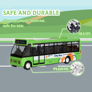โมเดลรถรับส่ง1/32ตามความต้องการโมเดลรถบัสของเล่นรถโรงเรียนสนามบินรถรับส่งโมเดลรถบัสของเล่นสำหรับเด็ก - Product Image 4