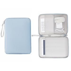 Housse d'ordinateur portable grise fine et imperméable, sacoche légère rembourrée, avec logo, pour voyage d'affaires, mallette durable pour ordinateur portable - Product Image 5
