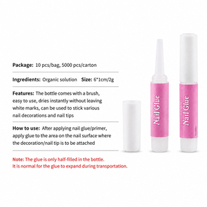 Fórmula Orgánica Segura de Secado Rápido Sin Marcas Blancas 2g Adhesivo Fuerte <span class=keywords><strong>para</strong></span> Uñas Postizas <span class=keywords><strong>Pegamento</strong></span> <span class=keywords><strong>para</strong></span> Decoración con Pedrería - Product Image 4