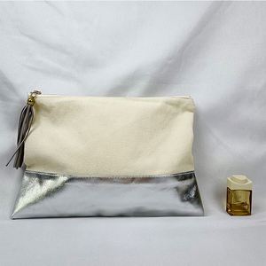 Sac de maquillage portable grande capacité en toile de coton biologique avec logo personnalisé, pochette de voyage pour femme, fermeture éclair, mode, usage quotidien – Offre Spéciale - Product Image 2