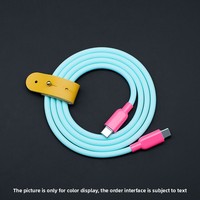Gel de Silicona de Textura Fina y Color Degradado para Cable de Carga Compatible con iPhone 15/16 y Dispositivos Android