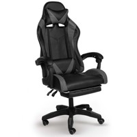 Chaise d'ordinateur de bureau avec soutien lombaire réglable à dossier haut personnalisé chaise de jeu inclinable ergonomique avec repose-pieds