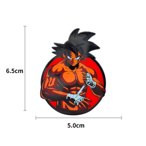 Insignia de Metal personalizada de aleación de Zinc de Goku, Pin de esmalte duro pintado tallado y estampado UV para entusiastas del fitness - Product Image 2