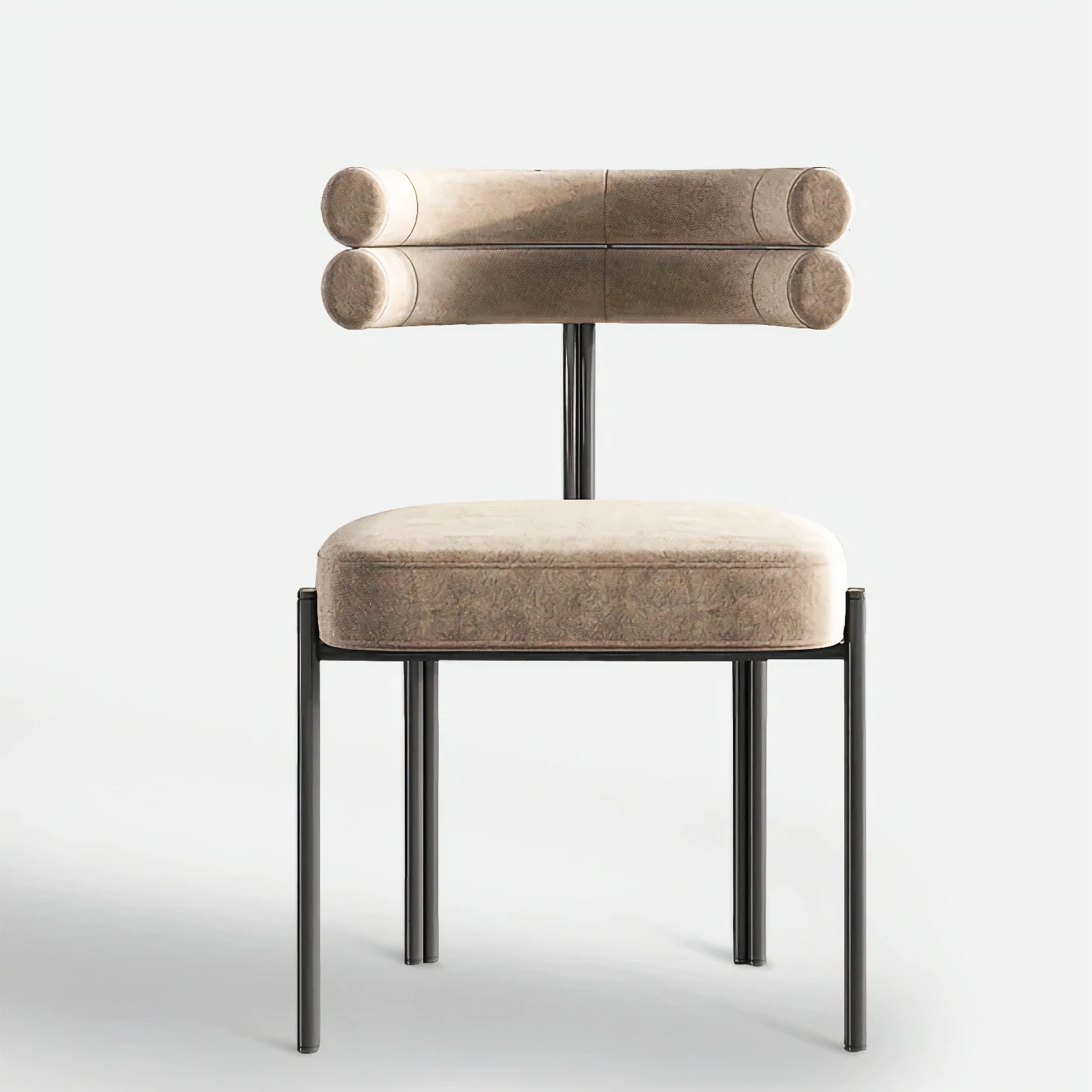 Restaurant Nordic velvet chair modern home furniture round metal legs dining room chairs