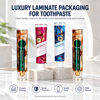 Tubes de dentifrice en aluminium et plastique 12,7-35 mm avec bouchon à vis, logo personnalisé imprimé UV, emballage pour soins bucco-dentaires