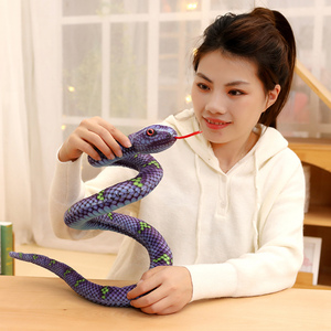 Nouveauté grande poupée serpent réaliste dessin animé drôle gros serpent en peluche animal jouets en peluche - Product Image 3