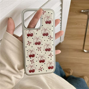 Funda Protectora para iPhone 17 Pro, 15, 16, 13, 14, con Diseño de Mariposa, Lazo, Cereza, Corazón, Electrochapada, de Gel, Resistente a Golpes - Product Image 5