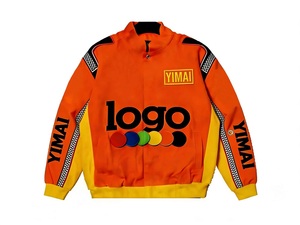 Wholesale OEM Cotton Bomber Custom Embroidery Patch Motorcycle Riding <strong>Jacket</strong> Vintage <strong>Racing</strong> <strong>Jacket</strong> <strong>Men</strong> Winter <strong>Jacket</strong> - Product Image 1