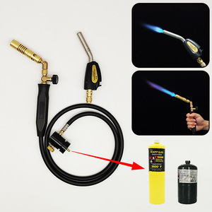 Antorcha Mapp con cabezal angular chapado en cobre, interruptor giratorio, antorcha de soldadura de gas mixto para reparación de refrigeración - Product Image 5