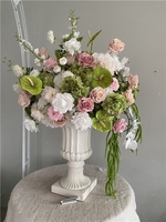 Arche de fleurs artificielles suspendues LY rose poudré, avec boules colorées, pour allée, chemin de table et centre de table
