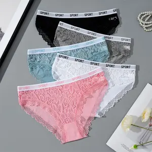 New Style Lace Sexy Thin Belt Ladies Underwear Cotton Crotch Lace