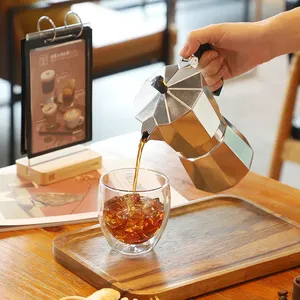 Moka-<span class=keywords><strong>cafetera</strong></span> de inducción de aluminio con mango suave, 6 tazas, moka, <span class=keywords><strong>italiana</strong></span>, clásica, Moka - Product Image 5