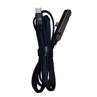 Cable de Carga Rápida Trenzado de 240W con Conector Tipo-C, Soporte Plegable y Cable de Carga 2 en 1 para Teléfono y Tableta