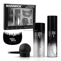 Kit de fibres capillaires 4-en-1 en gros : Poudre épaississante instantanée et fibres de kératine avec spray fixateur pour hommes et femmes