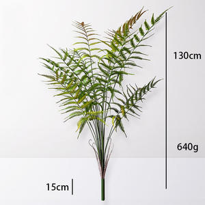 Paquete de mango grande único Planta de simulación Hoja de helecho <span class=keywords><strong>Ricitos</strong></span> de oro artificiales Planta de goma blanda de helecho - Product Image 4