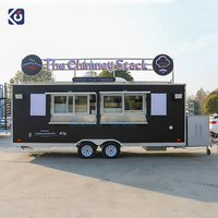 Remorques de cuisine commerciale CAMPTRL pour la vente de collations, de hamburgers et de pizzas, camion de nourriture mobile, chariot de nourriture de rue