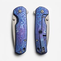 Couteau pliant en acier M390 de qualité supérieure, titane, usiné CNC, couteau de poche EDC avec système à roulement à billes