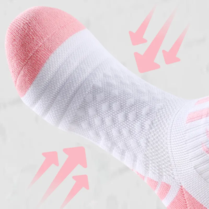 नए अनुकूलित सांस लेने योग्य टेरी एकमात्र चल रहे मोजे सभी सीज़न कसरत मोजे कुशिंग समर्थन टखने खेल मोजे - Product Image 5