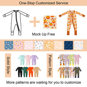 Pijamas de Bambú con Estampado Personalizado al por Mayor, Mameluco de Algodón Orgánico con Cierre para Bebés, Pijamas para Niños y Niñas, Ropa de Bambú para Bebés - Product Image 5