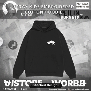 Sudadera de Invierno Casual para Mujer, 100% Algodón, Antiencogimiento, Tejida, Bordada, con Letras en la Parte Delantera, KPOP Idol Stray Kids DO IT 2026 SKZ STAY - Product Image 2