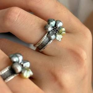 10622 Accesorios de Perlas DIY, Anillo de Plata S925, Edición Gruesa, Soporte Vacío para Múltiples Cuentas, Conjunto de Joyería de Plata con Cuentas de 5-7mm - Product Image 4