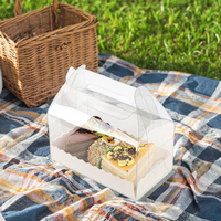 Boîte à fleurs transparente en PVC écologique personnalisée avec impression CMJN 4 couleurs, double grille, emballage visuel pour gâteaux et cadeaux