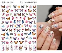 Autocollants 3D professionnels colorés pour ongles, design tendance, autocollants DIY avec 8 couleurs, décoration florale pour la pointe des ongles