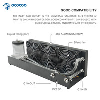Radiateur de refroidissement externe intégré OC-AC360 avec pompe et réservoir, radiateur en cuivre de 360 mm pour le refroidissement des serveurs IA et des stations de travail