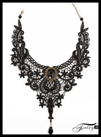 Offre Spéciale Déclaration Diamant Collier À La Mode Perle Chaîne Charme Collier Sexy Noir Dentelle Gland Sautoirs Collier pour Femmes