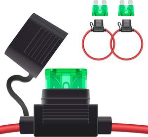 2 шт. встраиваемых держателей предохранителей 12AWG для автомобиля, водонепроницаемые, с предохранителями стандартного типа ATC/ATO 30А, 12В 24В 32В - Product Image 1