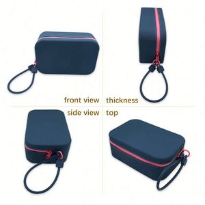 Pochette cosmétique en silicone, poignée souple, imperméable, grande capacité, fermeture éclair, logo personnalisé tendance, trousse de voyage pour maquillage - Product Image 3
