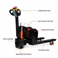 Transpalette Électrique Motorisé 2 Tonnes, Moteur de Propulsion 1kW, Levée 200mm, Fournisseur en Gros