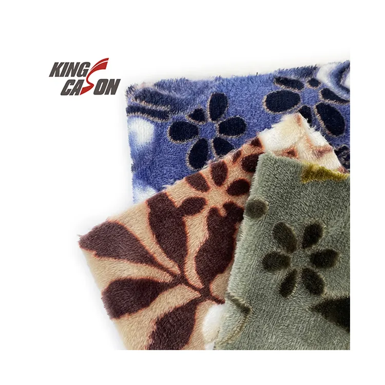 किंगकासन फैक्ट्री डायरेक्ट एंटी-पिलिंग प्रिंटिंग फाइन फेदर थोक अनुकूल एंटी स्टेटिक फलालैन ऊन फैब्रिक बिस्तर की चादरों के लिए