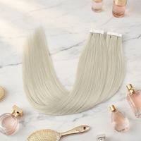 Extensions de cheveux indiens vierges à bandes adhésives invisibles, qualité single drawn, 50g, 20 pièces/paquet