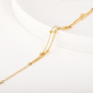 Pulsera cilíndrica multicapa Pulsera de acero inoxidable Oro Plata Pulsera para mujer Uionen 498 - Product Image 4