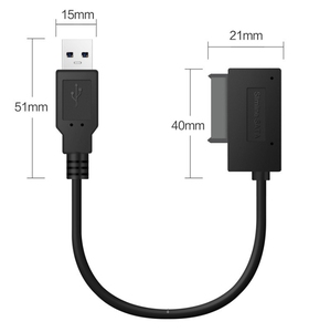 Câble <span class=keywords><strong>SATA</strong></span> vers USB 2.0 noir, convertisseur <span class=keywords><strong>SATA</strong></span> 7+6 13 broches, adaptateur <span class=keywords><strong>SATA</strong></span> vers USB, <span class=keywords><strong>cordon</strong></span> de conversion <span class=keywords><strong>pour</strong></span> <span class=keywords><strong>disque</strong></span> <span class=keywords><strong>dur</strong></span> HDD - Product Image 5