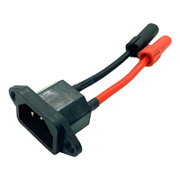 Connecteur haute intensité 50A, fil en silicone 10AWG, prise femelle à verrouillage fileté pour stockage d'énergie, batterie de véhicule électrique