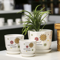 Ensembles de petits pots de fleurs décoratifs en céramique personnalisables pour jardin vertical - Design contemporain abordable