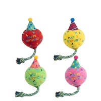 Jouets pour chiots en forme de ballon, en matière pelucheuse personnalisée, avec nœuds de corde simulés, jouets interactifs pour animaux de compagnie, jouets pour chiens