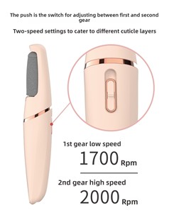 Lime à pieds électrique rechargeable portable pour soins professionnels des pieds, éliminateur de callosités pour l'exfoliation de la peau des pieds, utilisable sur pieds secs et humides - Product Image 3
