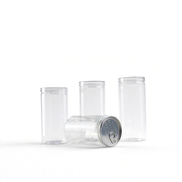 Pot en plastique transparent PET de qualité alimentaire avec couvercle facile à ouvrir, récipient d'emballage alimentaire hermétique pour noix, taille et logo personnalisés