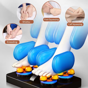 <span class=keywords><strong>Fauteuil</strong></span> de massage <span class=keywords><strong>électrique</strong></span> moderne en cuir, corps entier, zéro gravité, avec rail SL, pression d'air, chauffage, massage du cou et des pieds - Product Image 6