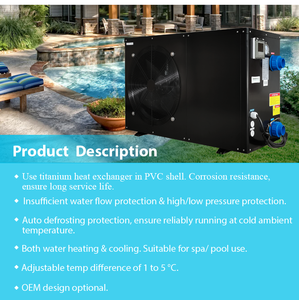 <span class=keywords><strong>Pompe</strong></span> à chaleur <span class=keywords><strong>solaire</strong></span> <span class=keywords><strong>pour</strong></span> <span class=keywords><strong>piscine</strong></span> à air inverseur, panneaux solaires, capacité de chauffage de 10 kW, classe A+++ d'efficacité énergétique, contrôlée par application, extérieure, domestique - Product Image 3