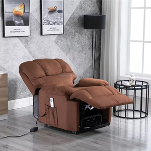 <span class=keywords><strong>Fauteuil</strong></span> inclinable motorisé moderne surdimensionné en tissu, grand <span class=keywords><strong>fauteuil</strong></span> avec fonction massage extensible et structure métallique - Product Image 2