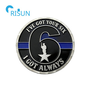Pièces commémoratives personnalisées « I've Got Your 6 » IGY6 <span class=keywords><strong>Thin</strong></span> <span class=keywords><strong>Blue</strong></span> <span class=keywords><strong>Line</strong></span> – Médaille de défi personnalisée « I Got Your 6 » - Product Image 2