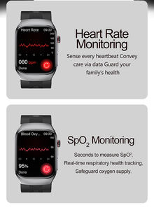 Nuevo Reloj Inteligente S100 con Monitorización de Salud, Frecuencia Cardíaca, Presión Arterial, Bomba de Aire, NFC, Llamada SOS, Reloj Inteligente BT, Banda G - Product Image 4